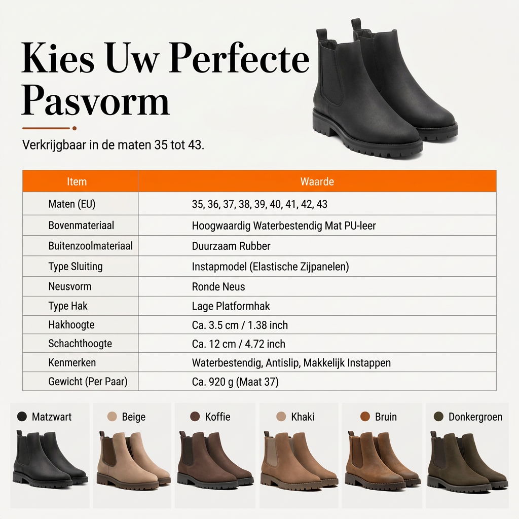 Waterbestendige Chelsea Boots met Profielzool-6
