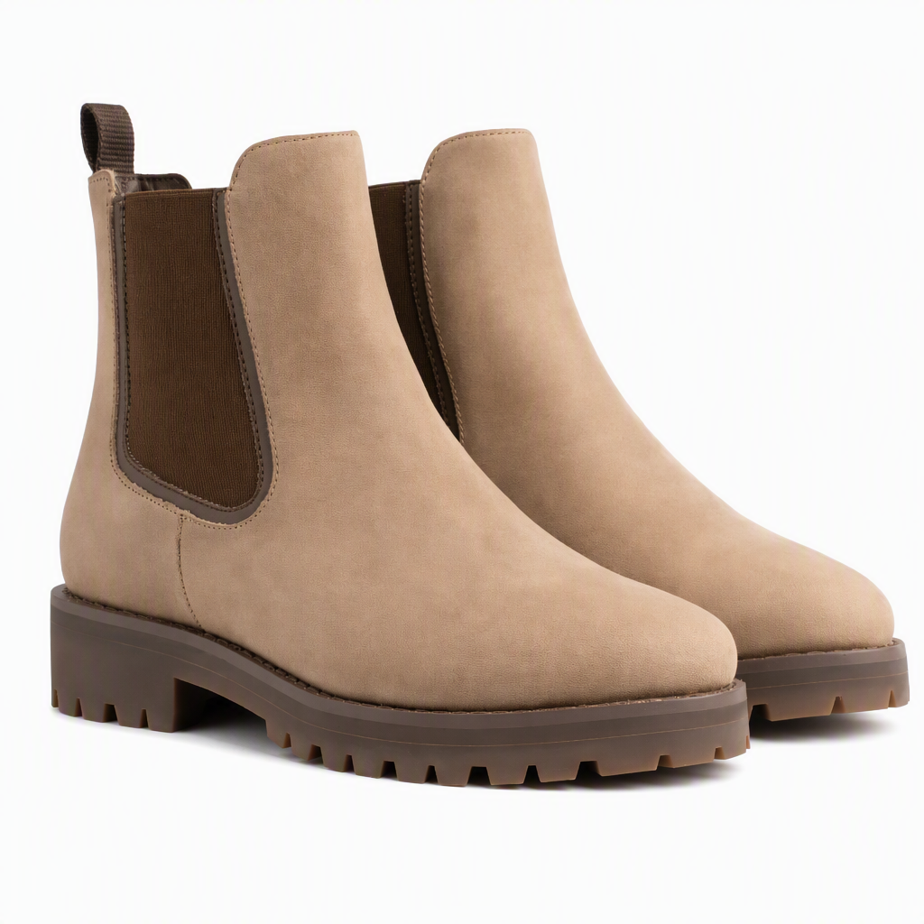 Waterbestendige Chelsea Boots met Profielzool-11
