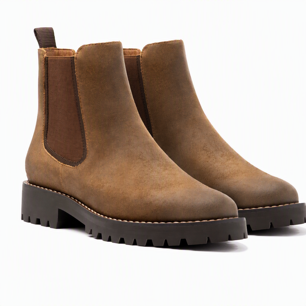Waterbestendige Chelsea Boots met Profielzool-13