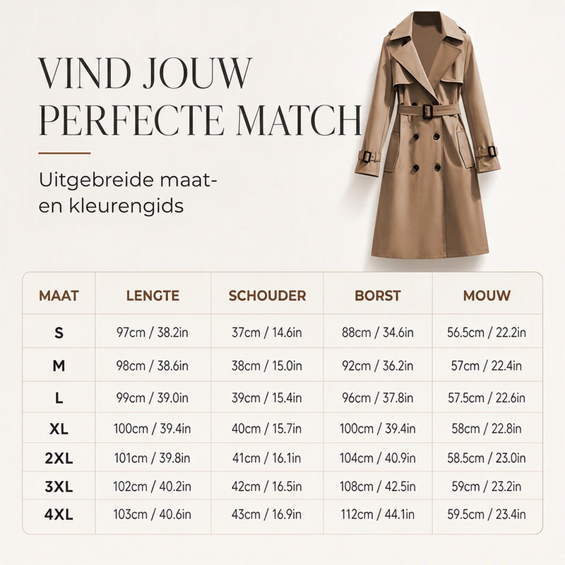 Klassieke Dubbelrijige Trenchcoat met Tailleceintuur-7