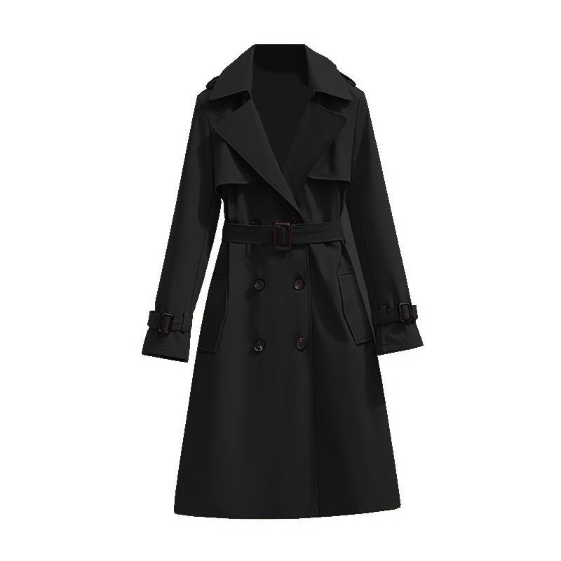 Klassieke Dubbelrijige Trenchcoat met Tailleceintuur-8