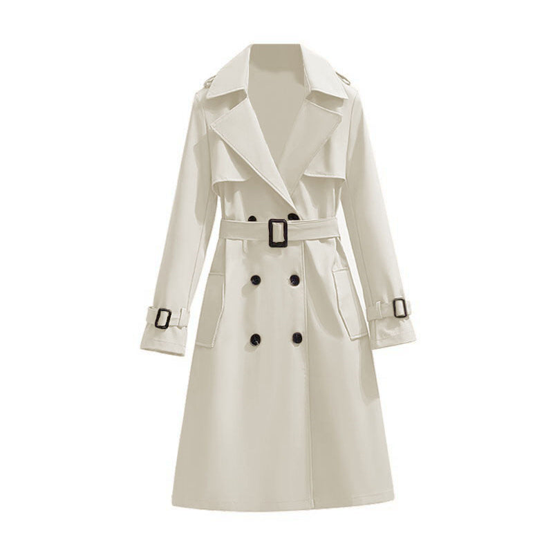 Klassieke Dubbelrijige Trenchcoat met Tailleceintuur-15