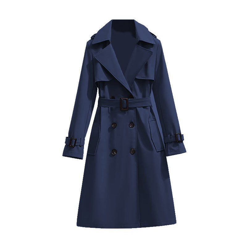 Klassieke Dubbelrijige Trenchcoat met Tailleceintuur-12