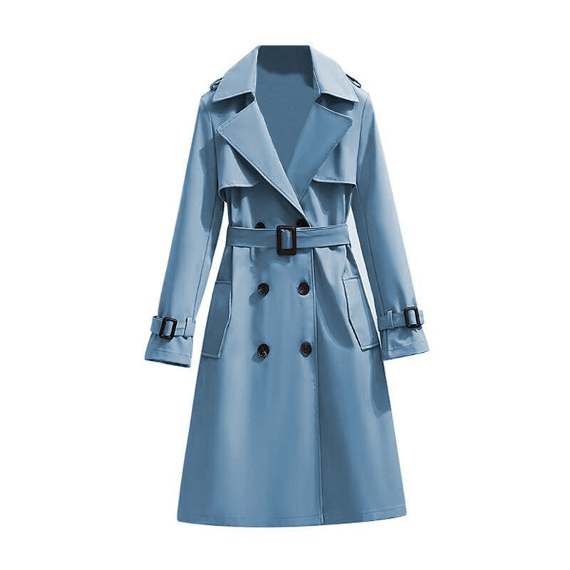 Klassieke Dubbelrijige Trenchcoat met Tailleceintuur-14