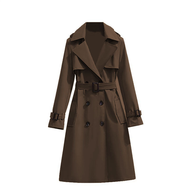 Klassieke Dubbelrijige Trenchcoat met Tailleceintuur-26