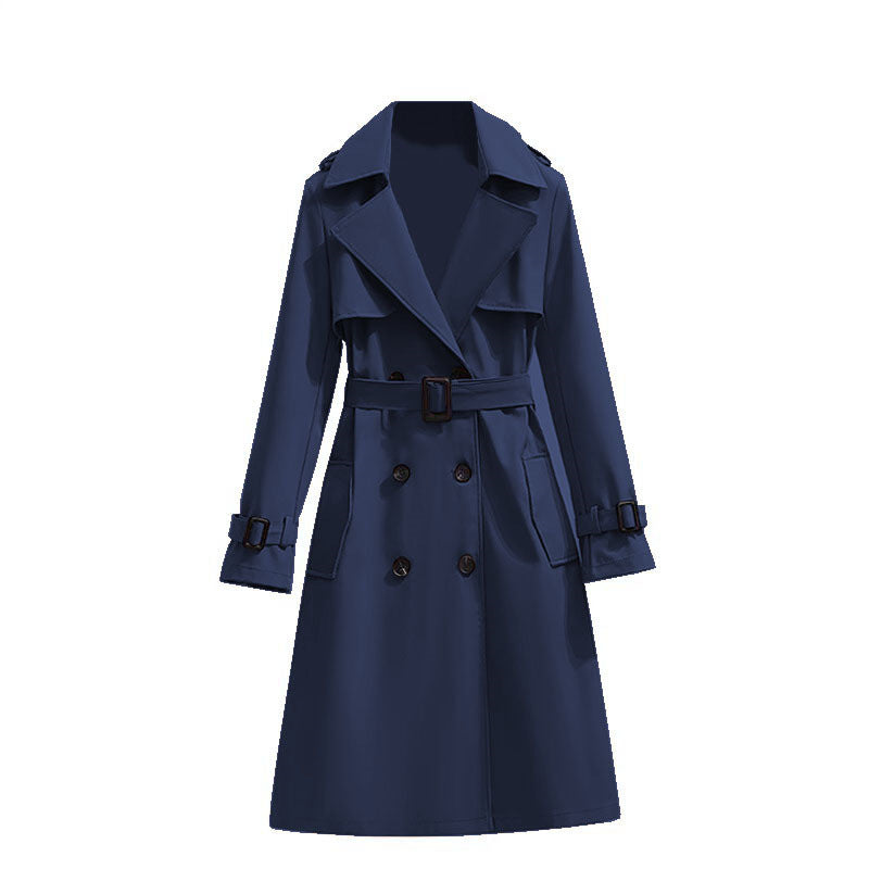 Klassieke Dubbelrijige Trenchcoat met Tailleceintuur-23
