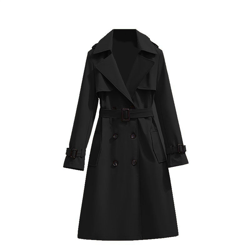 Klassieke Dubbelrijige Trenchcoat met Tailleceintuur-22