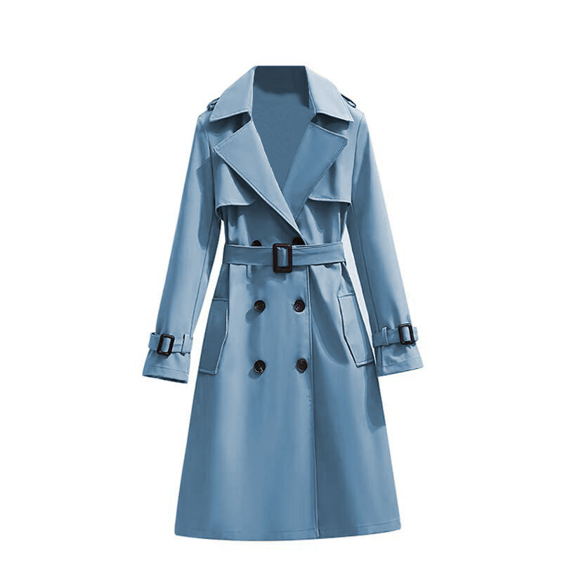 Klassieke Dubbelrijige Trenchcoat met Tailleceintuur-28