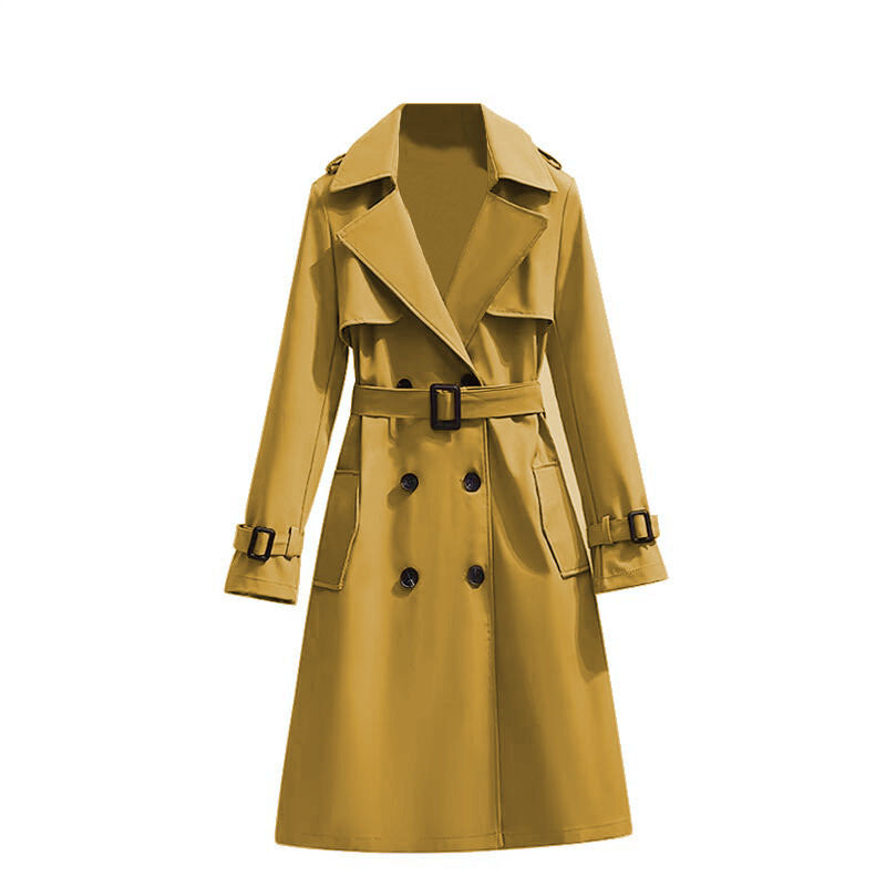Klassieke Dubbelrijige Trenchcoat met Tailleceintuur-30