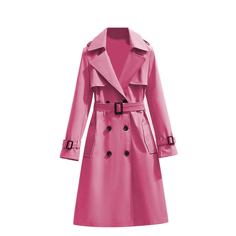 Klassieke Dubbelrijige Trenchcoat met Tailleceintuur-33