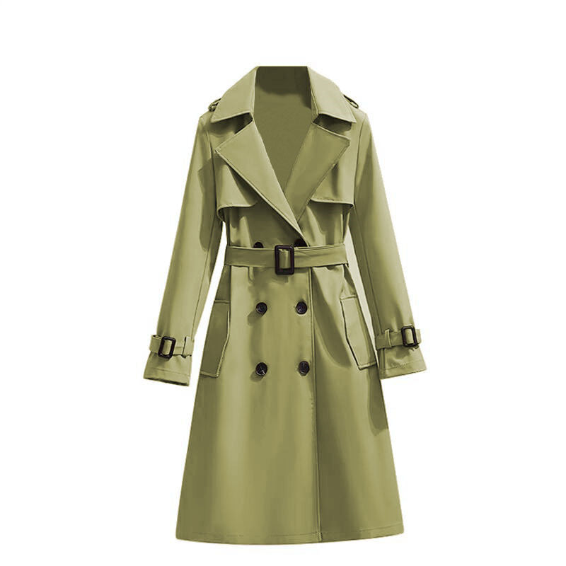 Klassieke Dubbelrijige Trenchcoat met Tailleceintuur-31