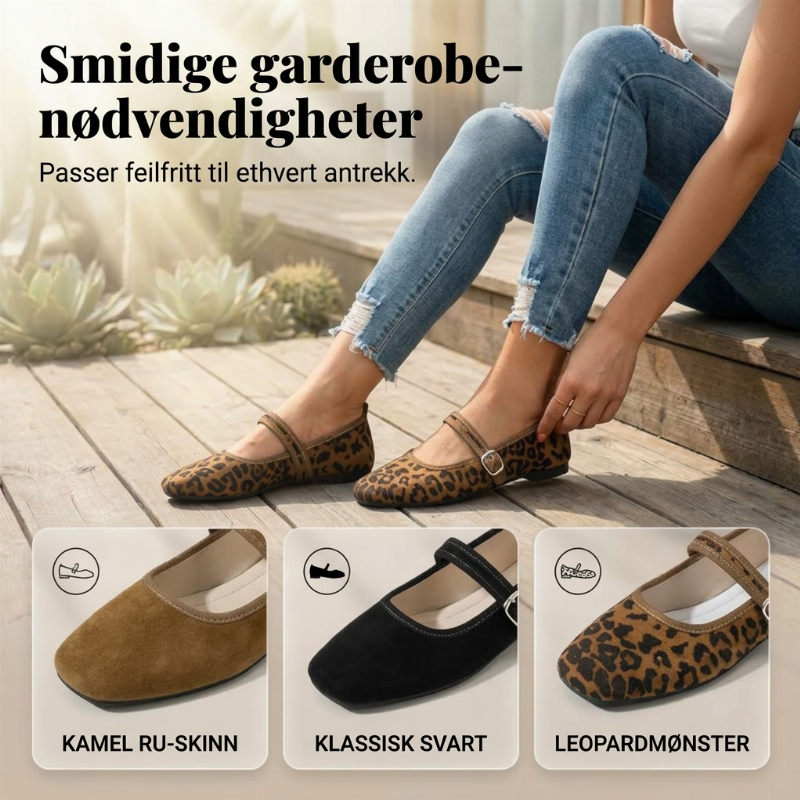 Luipaard Mary Jane Ballerina's met Gesp-7