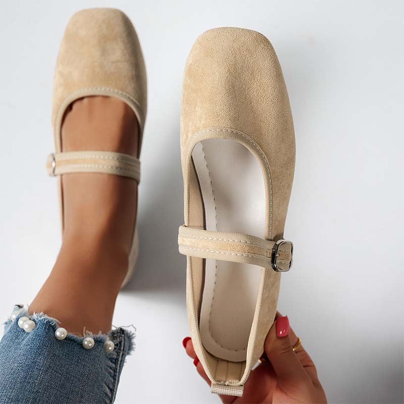 Luipaard Mary Jane Ballerina's met Gesp-11