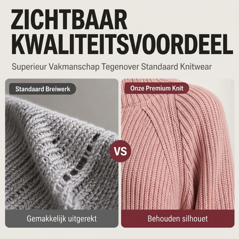 Elegante Gebreide Jurk met Col-2