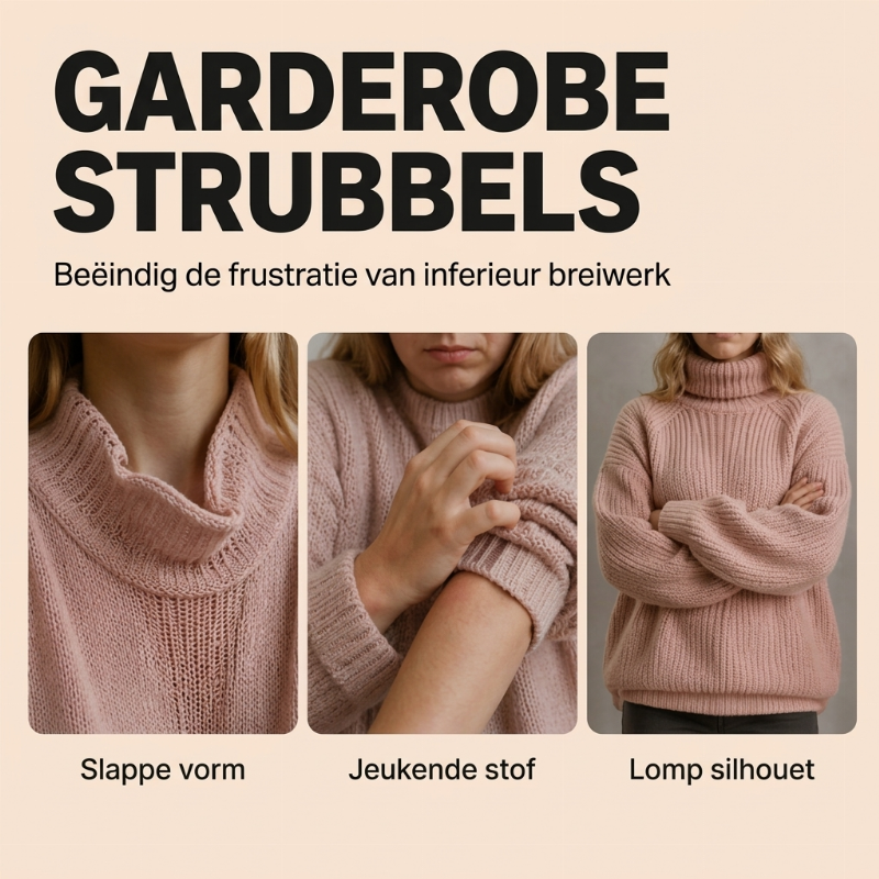 Elegante Gebreide Jurk met Col-5