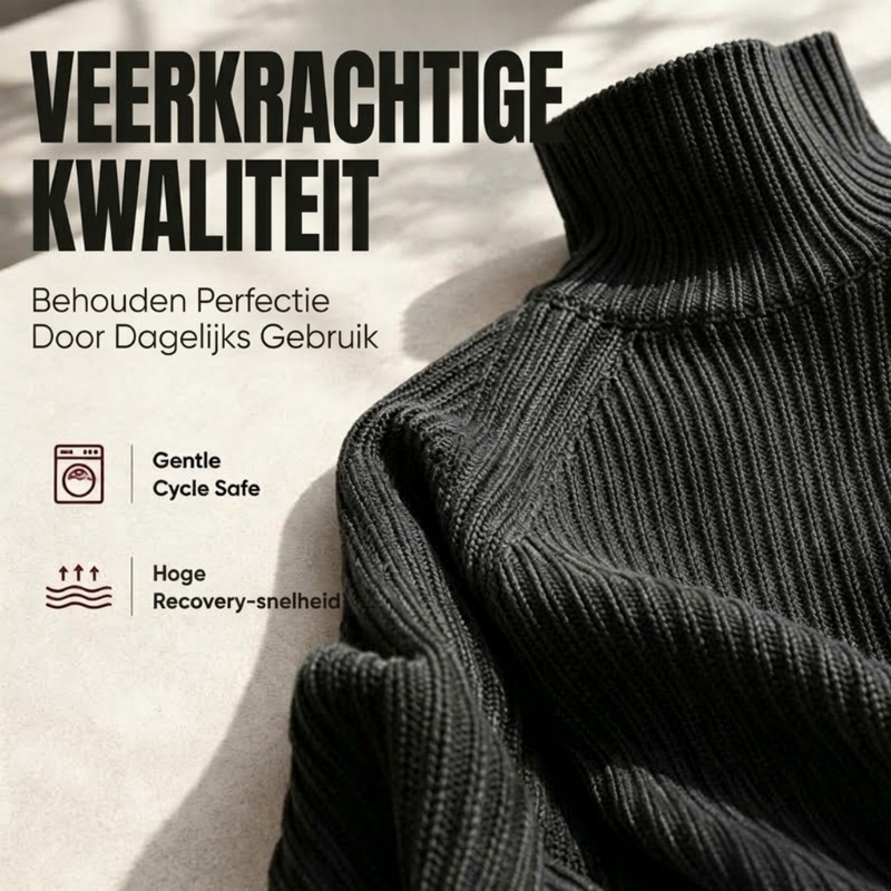 Elegante Gebreide Jurk met Col-6