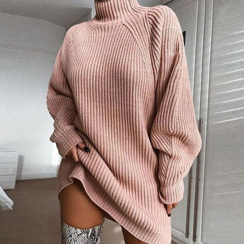 Elegante Gebreide Jurk met Col-12