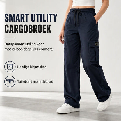 Casual Cargobroek met Trekkoord en Wijde Pijpen