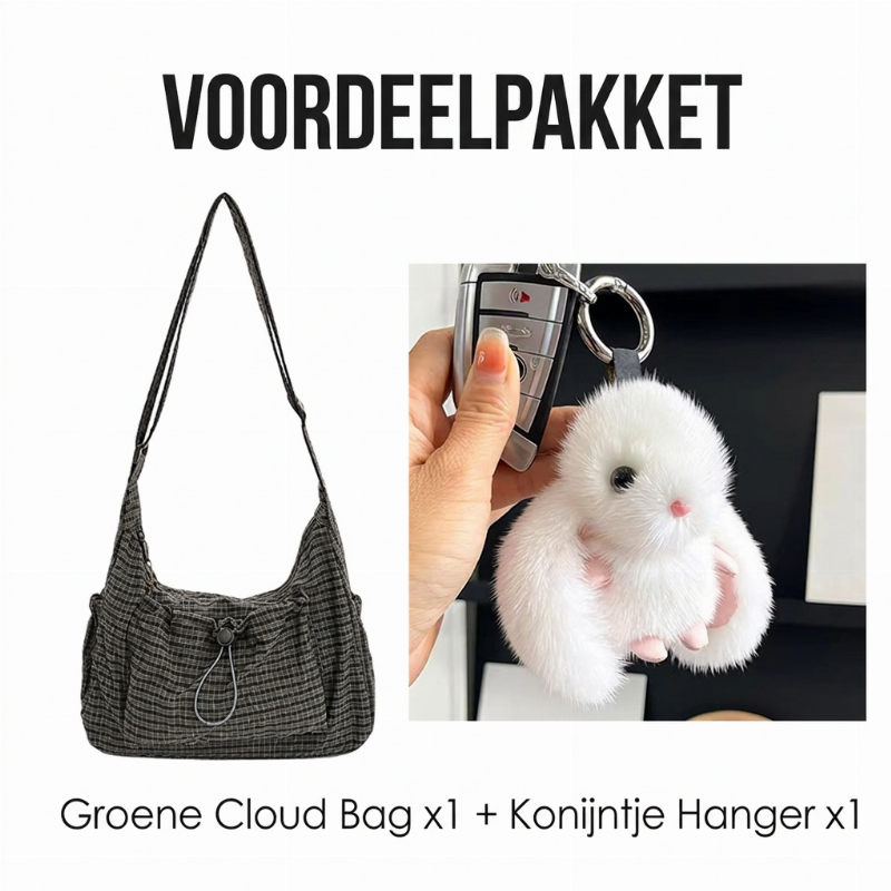 Zachte Geruite Schoudertas met Geplooid Design-12