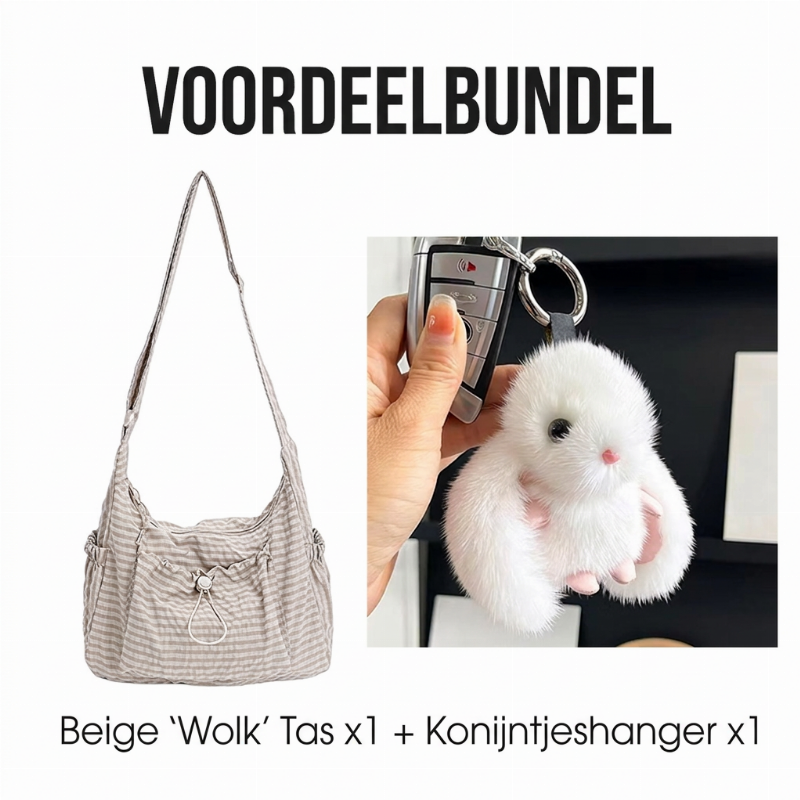 Zachte Geruite Schoudertas met Geplooid Design-13