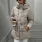 Gewatteerde Winterjas met Capuchon en Verstelbare Taille-4