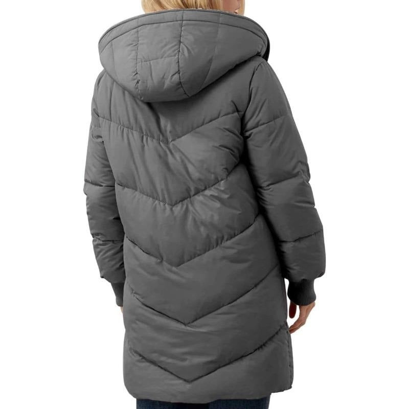 Lange Gewatteerde Winterjas met Sherpa-Voering en Capuchon-6