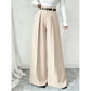 Elegante High-Waist Pantalon met Wijde Pijpen en Plooien-10
