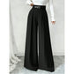 Elegante High-Waist Pantalon met Wijde Pijpen en Plooien-11