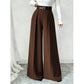 Elegante High-Waist Pantalon met Wijde Pijpen en Plooien-12