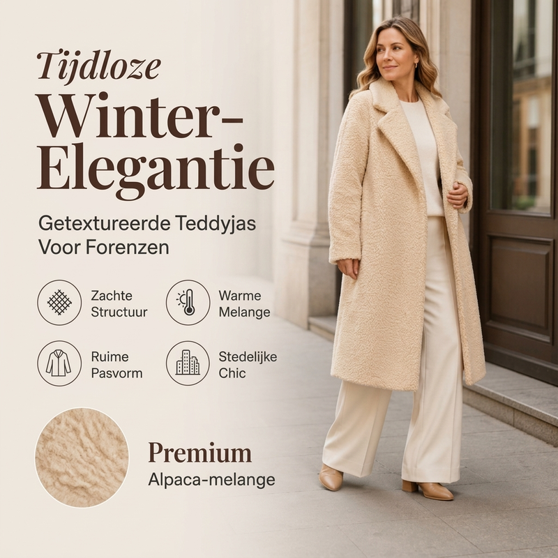 Elegante Lange Teddyjas met Reverskraag