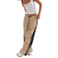 Women’s Striped Drawstring Wide-Leg Pants with Pockets