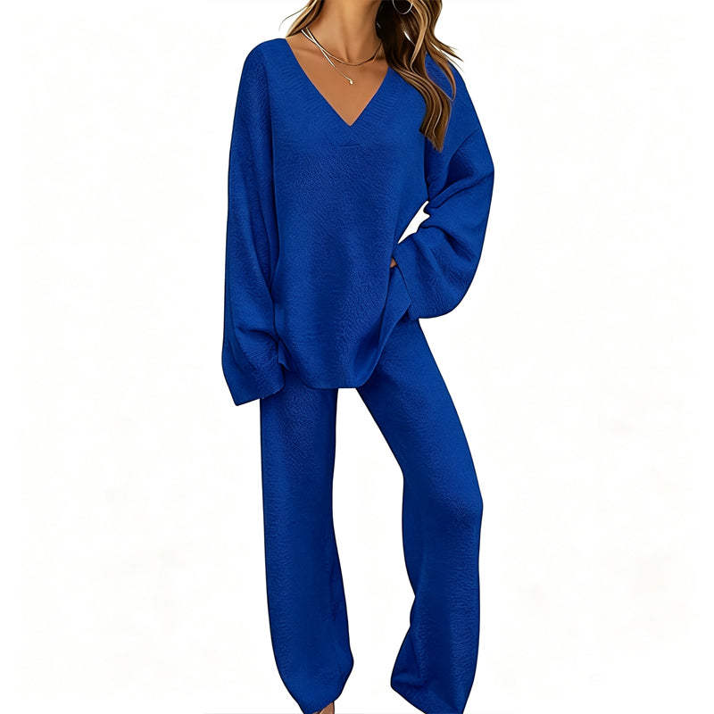 Zachte Lounge Set met V-Hals-20