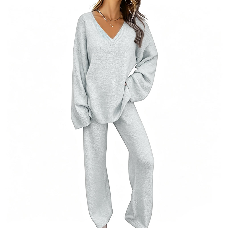 Zachte Lounge Set met V-Hals-22