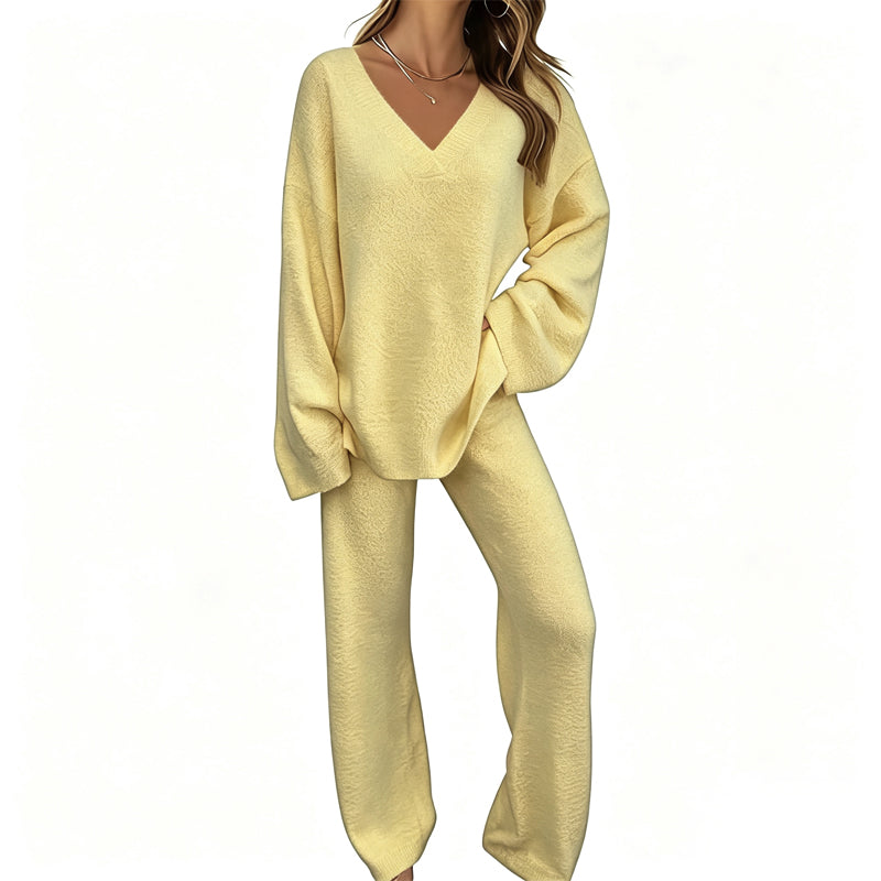 Zachte Lounge Set met V-Hals-21