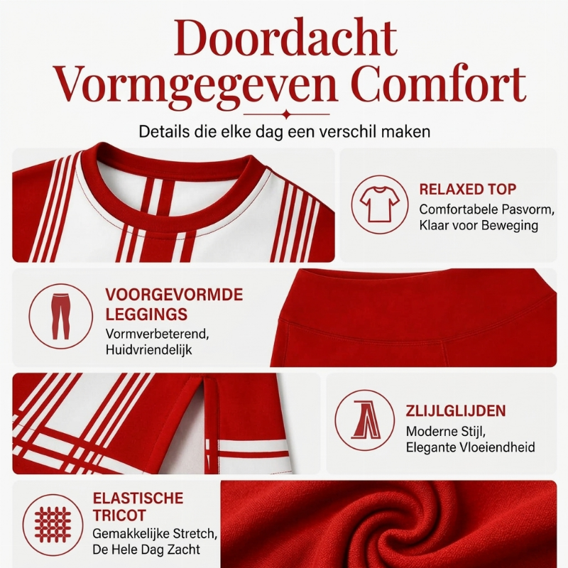 ✨ Damesset met bedrukte langemouwen top en leggings-1