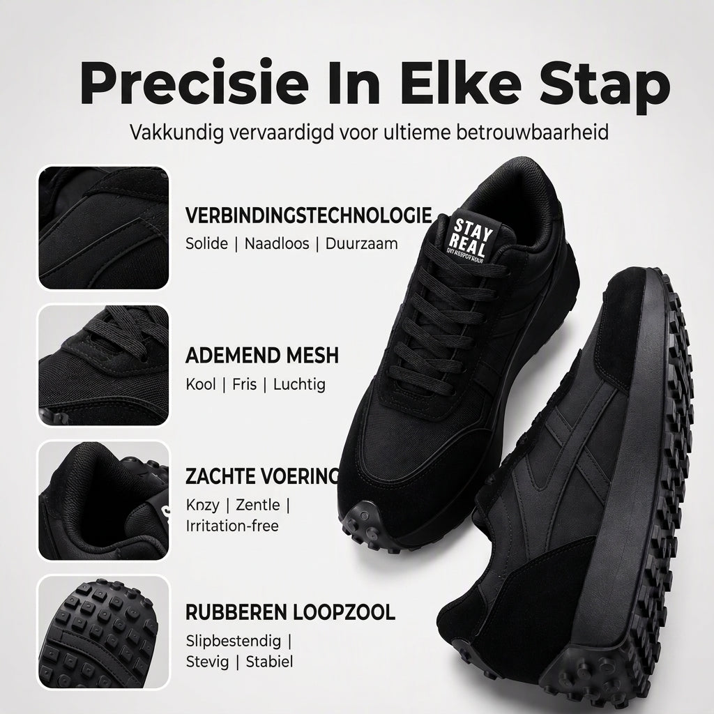 Lichtgewicht Retro Sneakers met Ademend Mesh-1