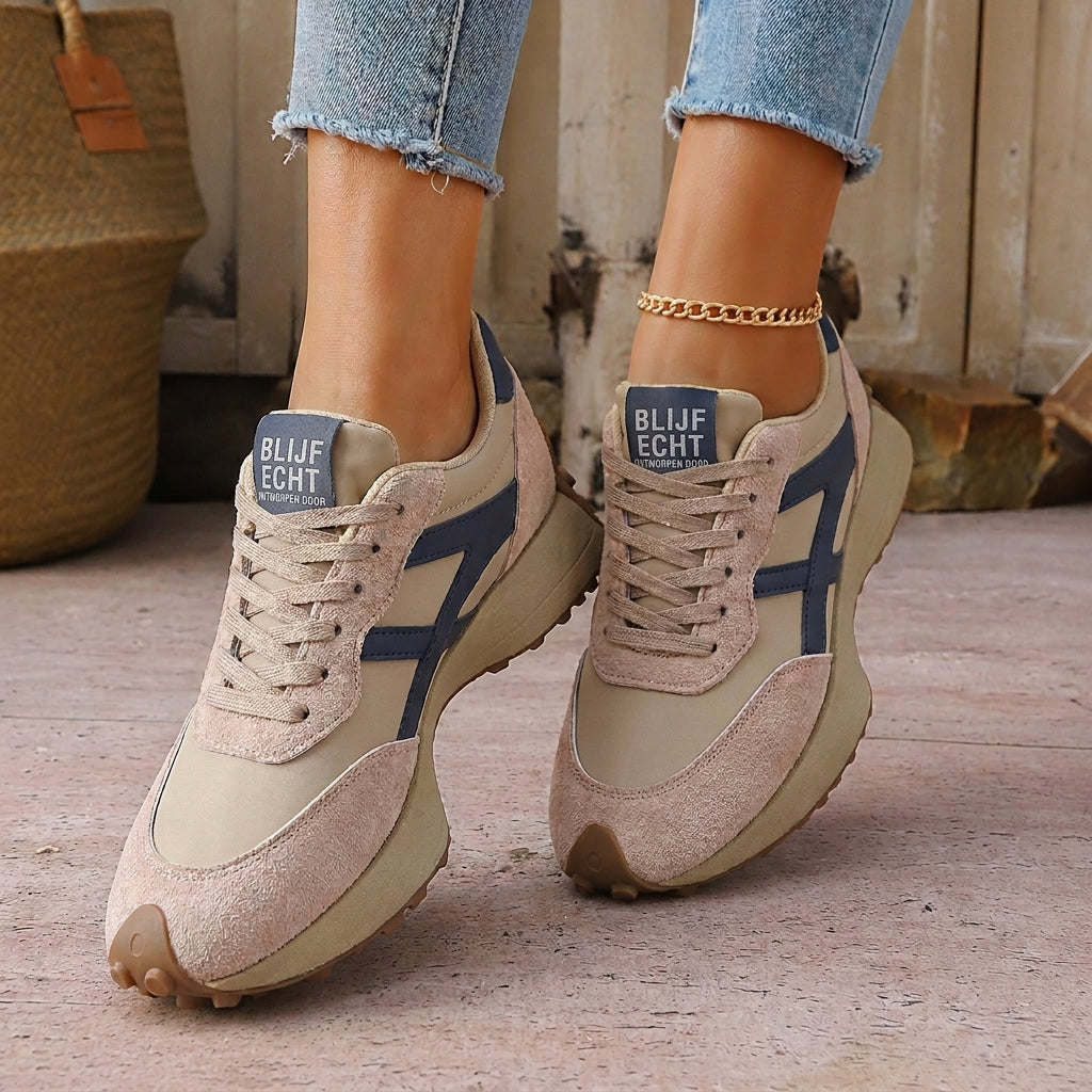 Lichtgewicht Retro Sneakers met Ademend Mesh-11