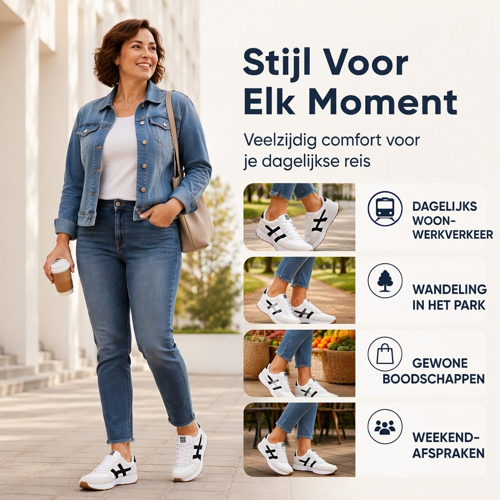 Lichtgewicht Retro Sneakers met Ademend Mesh-5