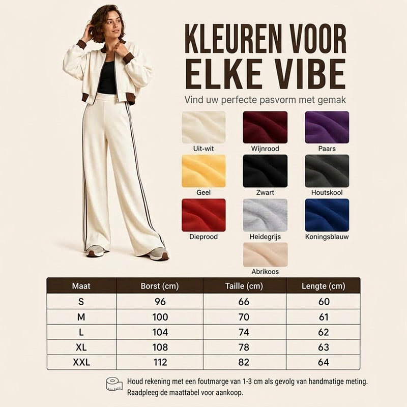 Moderne 2-Delige Bomber Set met Wijde Pijpen-2