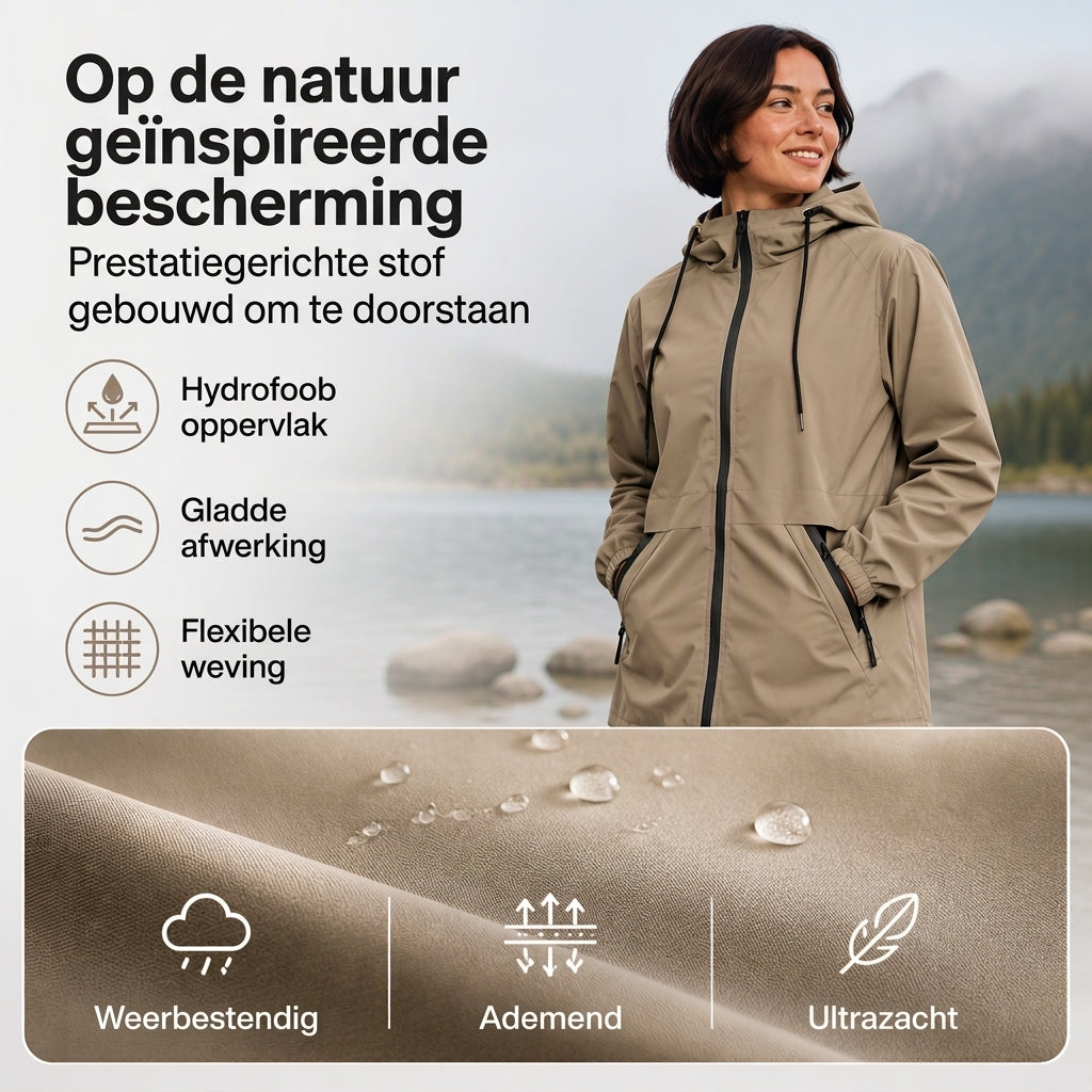 Lichtgewicht Outdoorjas met Capuchon en Windbescherming-4