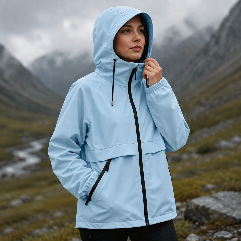 Lichtgewicht Outdoorjas met Capuchon en Windbescherming-10
