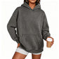 Vintage Acid-Wash Hoodie met Kangoeroezak en Relaxte Pasvorm-15