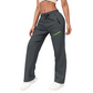 Women's Straight-Leg Sports Pants with Zipper Pockets