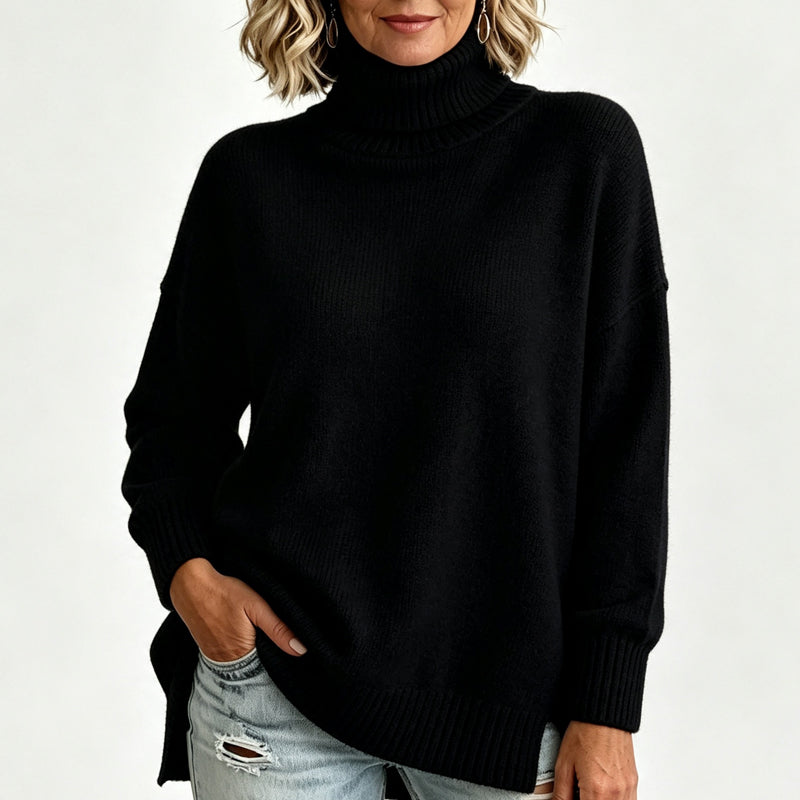 Oversized Geribde Coltrui voor Dames-12