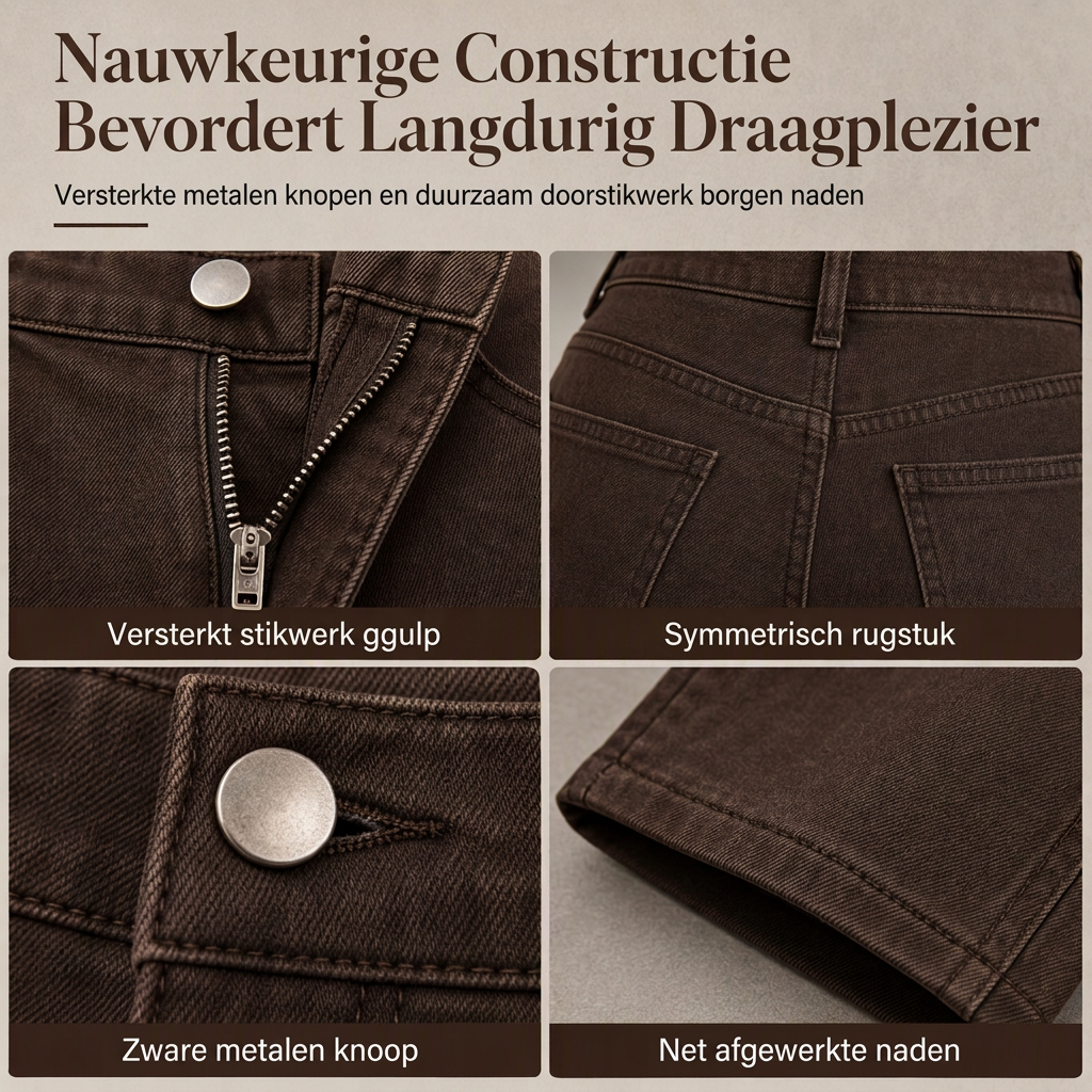High-Waist Jeans met Wijde Pijpen en Stretch-4