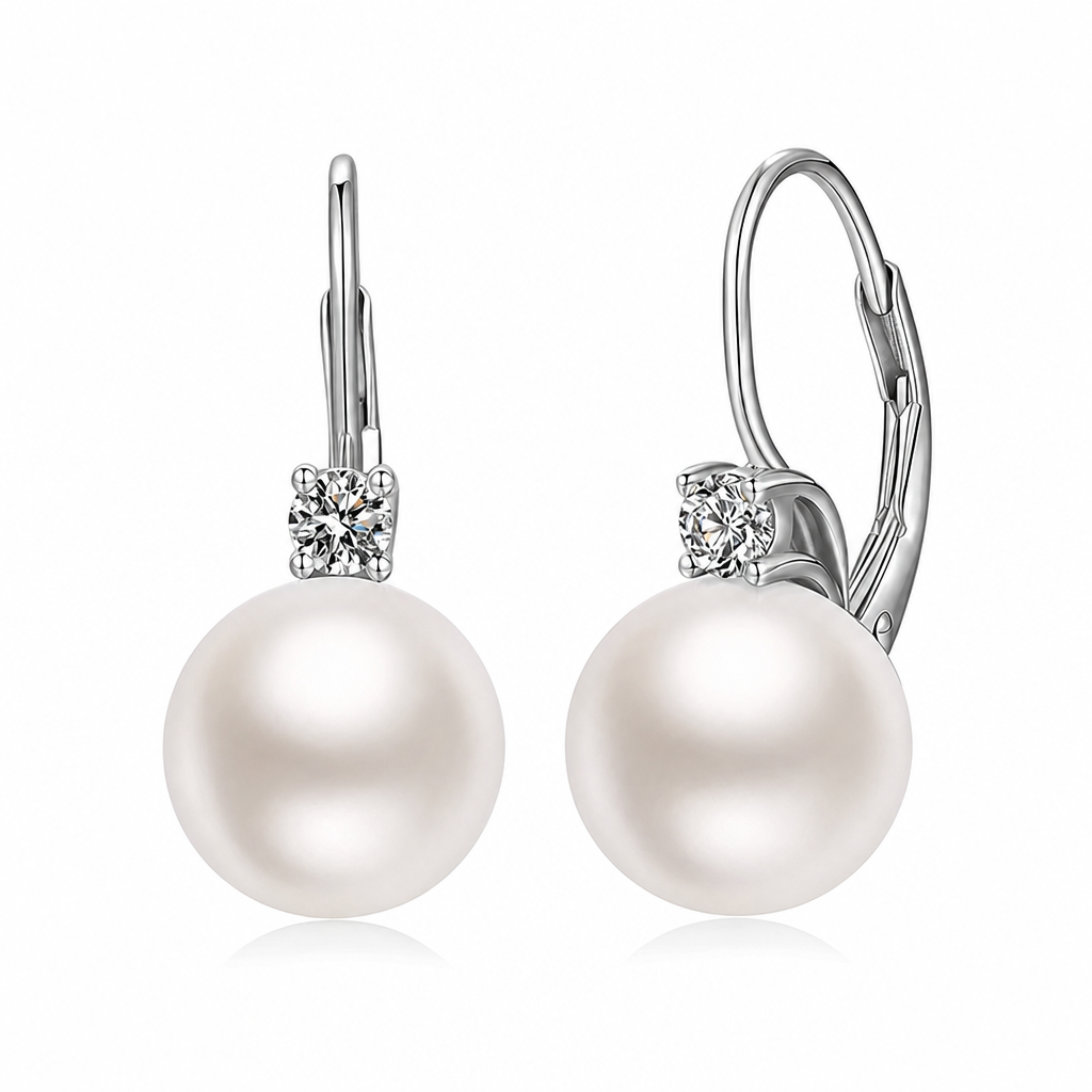 Tijdloze Parel Oorbellen met Hanger-8