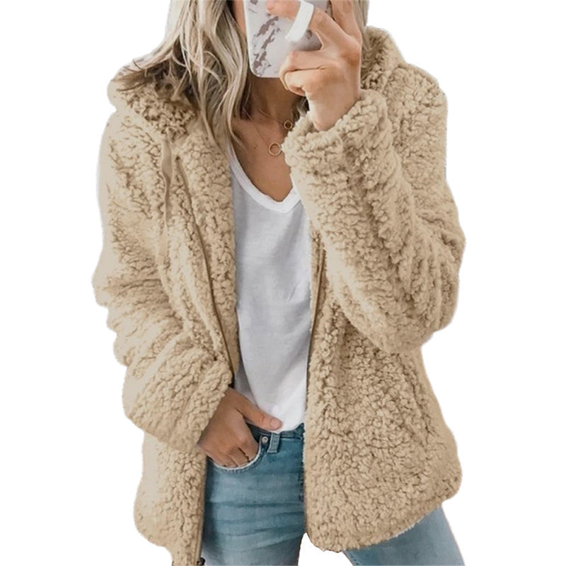 Warme Teddy Jas met Capuchon en Zakken-11