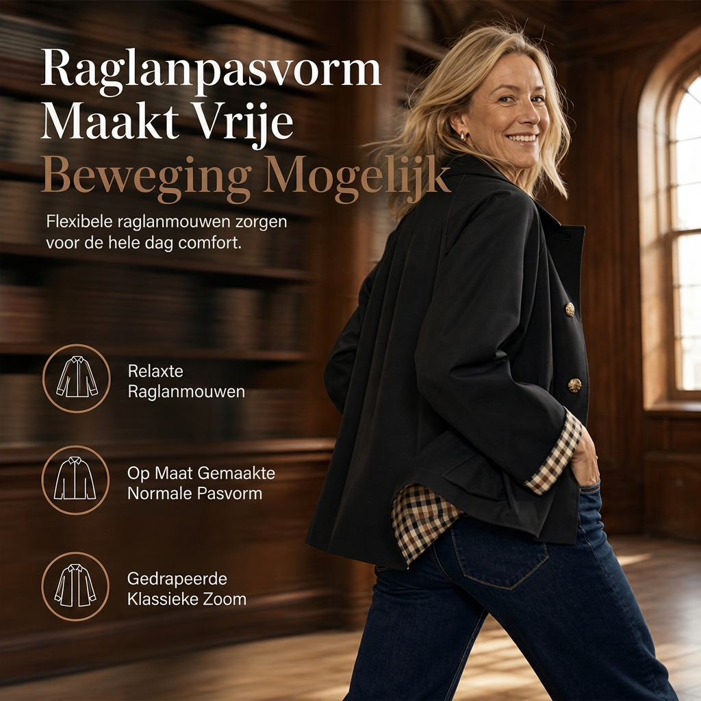 Klassieke Jas met Geruite Manchetten-4