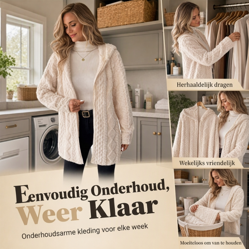Warm Gebreid Teddy Vest met Kabelstructuur-5