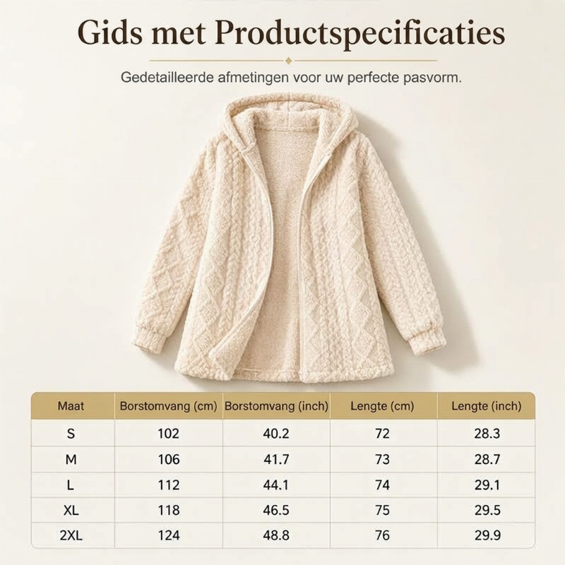 Warm Gebreid Teddy Vest met Kabelstructuur-9